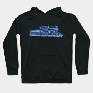 Locomotive blue sketch Hoodie